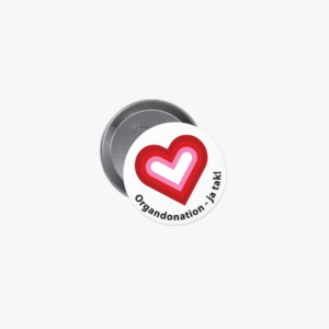 Organdonation - ja tak | Badge 32 mm